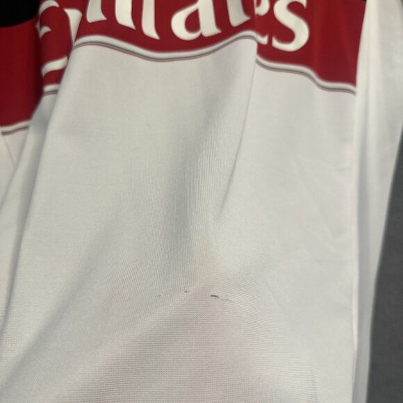 ACM AC Milan Fly Emirates Adidas Kit Soccer Jersey S/S Mens Size M White Red - Picture 8 of 8